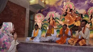 বাংলাদেশ,শেখ হাসিনা,দুর্গা পুজো ২০২৩,প্যান্ডেল পরিদর্শন