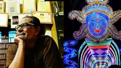 Lighting,Sridhar Das,LED Lights,West Bengal,Light Artists,Craftsmen of Bengal,Chandannagar,Chandannagar lights,Durga Puja,Durga Puja light makers,Kolkata Durga Puja lights,hooghly,hooghly news,হুগলি,হুগলির খবর,The Incredible Story of Sridhar Das,Samragngi Roy,Samragngi Roy Sridhar Das,biography,nonfiction,Sridhar Das biography,world,hollywood,bengal,জগদ্ধাত্রী পুজো,FWeekend,Kolkata,Lights,Jagadhatri Puja,Jagadhatri Puja 2023,Chandannagar Lighting,Father Of Light Chandannagar